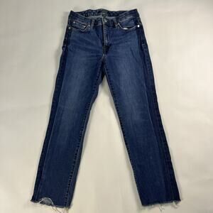 Lauren Ralph Lauren Women’s Premier Straight Ankle Jeans Size 6 Distressed Hem